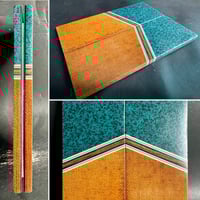 Image 1 of Grip-tec & Vintage Micarta Segmented Knife Scales