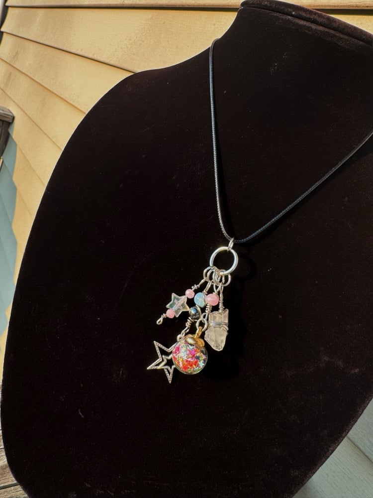 Image of "Mystic Wonders" Necklace w/ Clear Quartz, Hematite, & Opalite