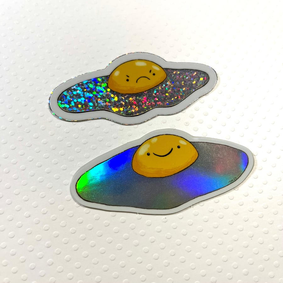 Image of shiny egg stickers -- 2 options