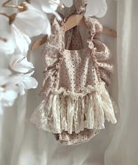 Image 1 of Boho photoshoot outfit | Bianca | age 9-12 months | sitter baby body-dress | beige