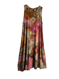 Image 6 of S Tank Pocket Dress in Warm Ink Ice Dye