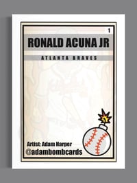 Image 3 of Ronald Acuna Jr on Fire (limited to 50) trading card 