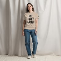 Image 5 of Not Today Satan Women's Tee - Black