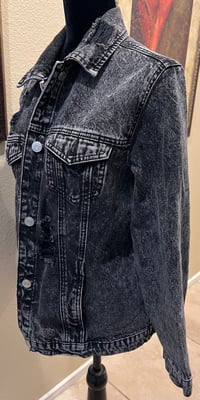 Image 3 of Vintage Black Denim Jacket Blondie