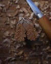 Oak leaf earrings 