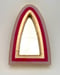 Image of Modernist Mirror Baby Pink/Red/Gold leaf 