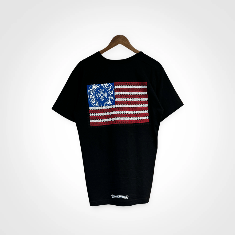 Image of Chrome Hearts American Flag Dagger Tee