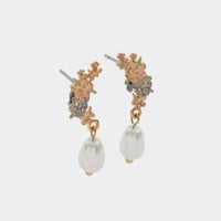 Image 2 of Fable Hibiscus Pearl Earrings