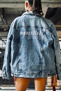 Image 2 of ‘Sanctified Baddie’ Denim Jean Jacket 