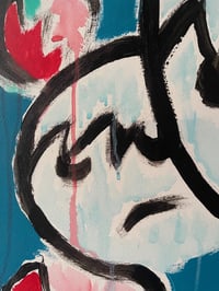 Image 3 of Bleeding Hearts/2am Acrylic & Watercolor painting SIGNED 