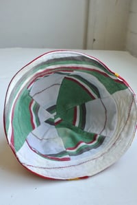 Image 5 of Reworked Reversible 6panel Bucket Hat 1940s Baseball Shirt Medium 23"-23.5"