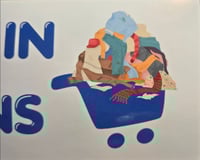 Image 4 of Getting it in at the Bins glossy bumper sticker 