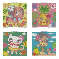 Image 3 of Hula Lulu Mini Diamond Painting Kit by Miss Fluff
