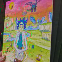 Image 3 of Rick no peace anywhere hand painted canvas