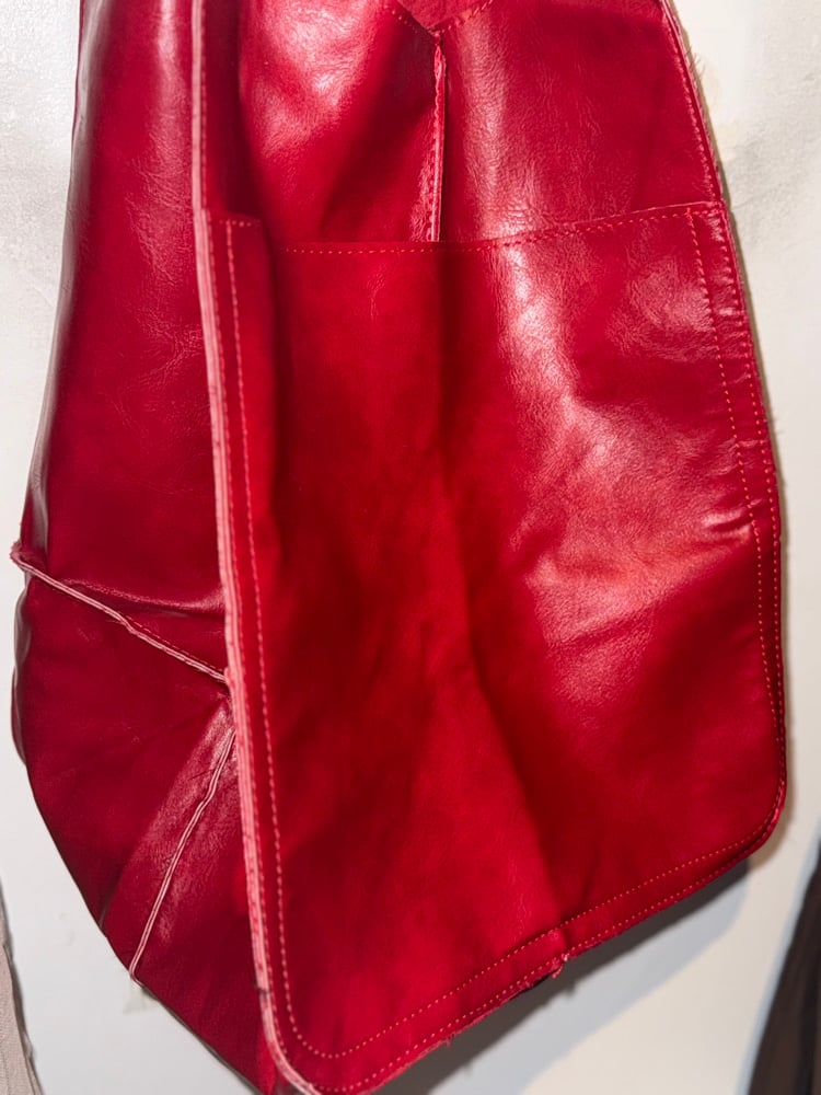 Image of The Bold Red Luxe Carryall Tote