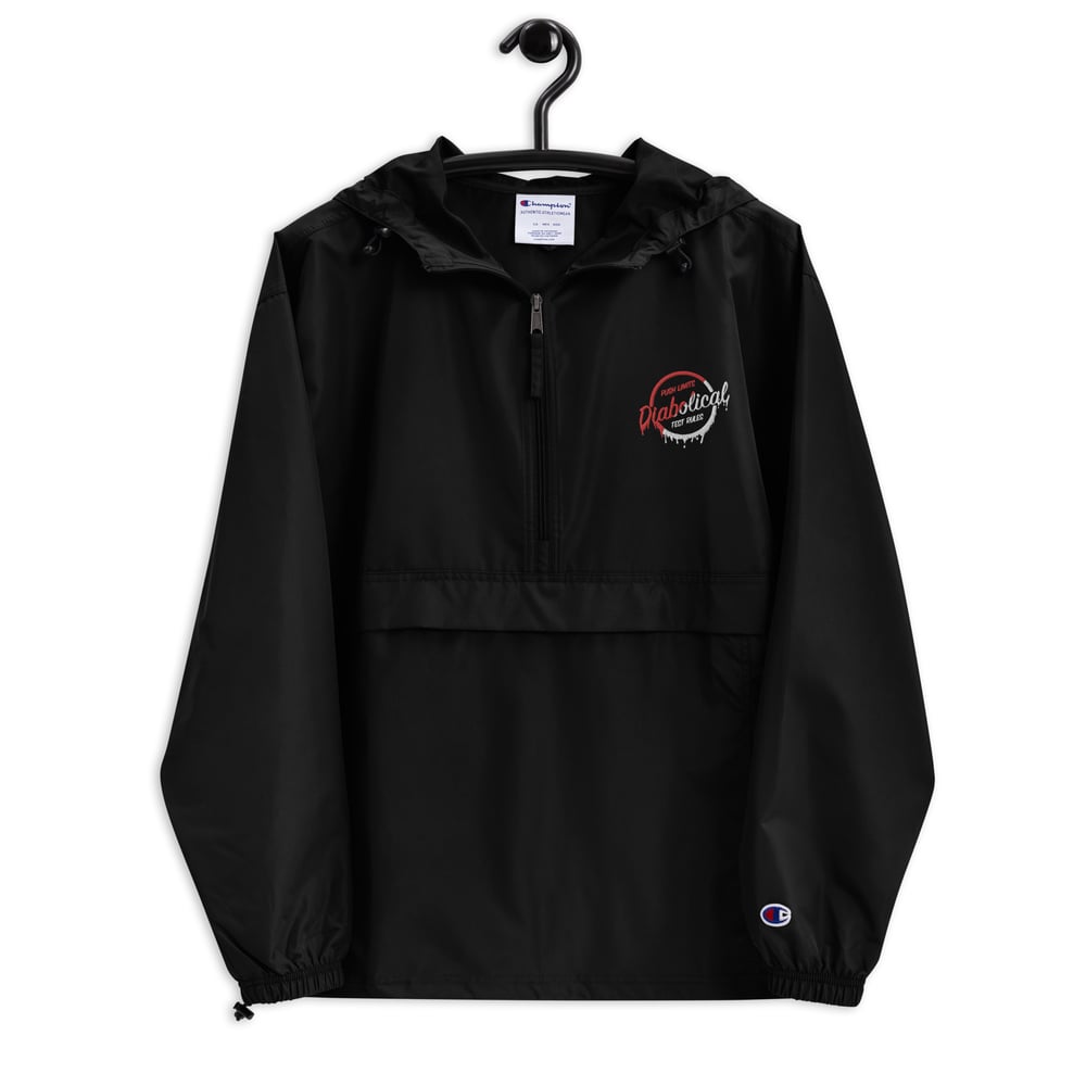 Diabolical "Drip" Logo embroidered Champion Packable Jacket