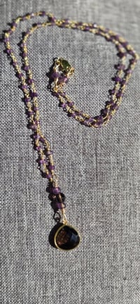 Image 2 of The Sierra Smoky Quarts and Amethyst Necklace