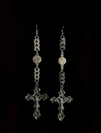 Image 1 of Cathedral Rosary Earrings