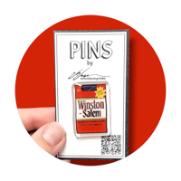 Image 1 of Winston-Salem Cigarette Pack Pin