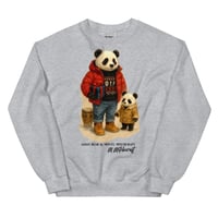 Image 2 of HOLIDAY GOGO BEAR -Red Coat Light Unisex Sweatshirt (see color options)