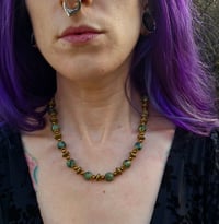 Image 3 of African Turquoise and brass necklace 