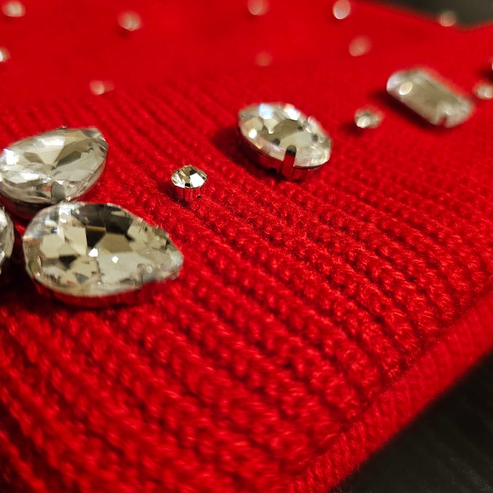 Crystal beanie (red)