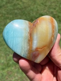Image 4 of Blue Calcite Heart #2536