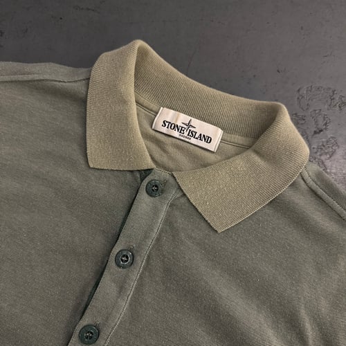 Image of Stone Island Long Sleeve Polo, size large