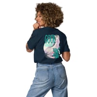 Image 2 of Unisex organic cotton t-shirt - FOX W/ GOOD VIBES (BACK)