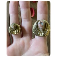 Image 3 of Opal Bloom Talisman Rings - Solid Brass