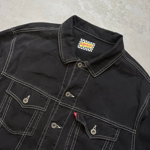 Image of 90s Energie Contrast Stitch Denim Jacket, size large