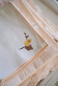 Image 3 of Lot de 4 petites serviettes appliqués brodés