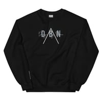 BLACK/WHITE/GRAY EMBROIDERED SWEATSHIRT