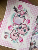 3x Pink Pokémon Print Set