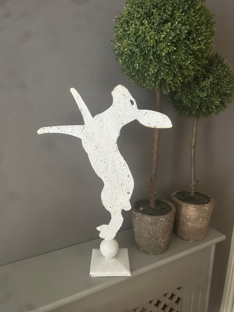 Image of TALL LARGE BOXING RUSTIC HARE