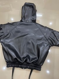 Image 3 of SS26 ‘M97-Redux’ Leather Hooded Bomber Jacket 