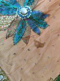 Image 14 of Sienna Glitter wrap dress -Beige