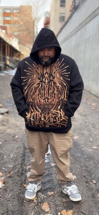 Image 2 of Scarab Hoodie - Bleach Art on black unisex pullover hoodie - 1 of 1 Size: 3XL