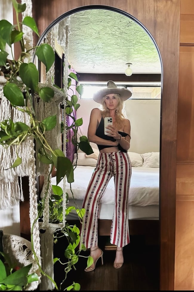 late 1960s union jack British lace up trousers 