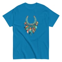 Image 10 of Unisex classic tee, Feathers and  Turquoise Horseshoe Tee, Western