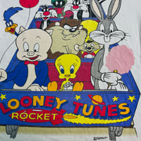Image 5 of VTG 90s Looney Tunes Rocket Tee Sz XL