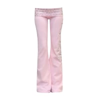 Image 1 of pink diamondkissed fold over leggings *silver*