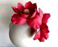 Image 4 of Cardinal red flower headpiece 