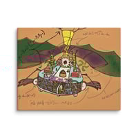 Image 2 of Victorian Steampunk Flying Machine Blueprints Canvas