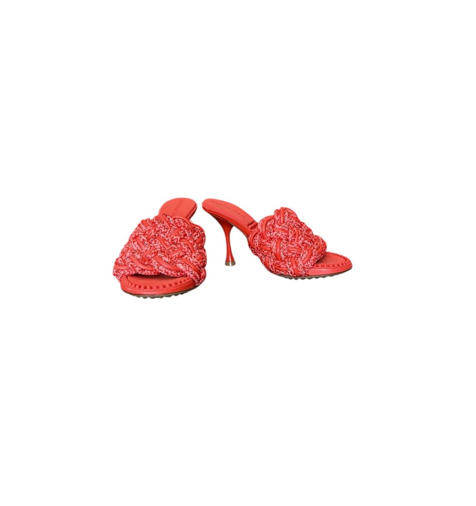 Image of Bottega Veneta Size 35.5 Woven Fabric Slides 13-2625