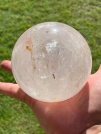 Image 6 of Clear Quartz Crystal Sphere With Rainbows #1463