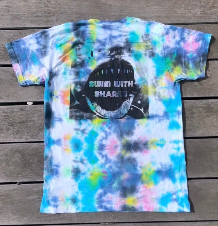 Tie Dye Shark Swim Club Large 1
