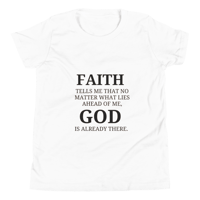Image 1 of Unisex Youth Short Sleeve T-Shirt (Faith over fear)