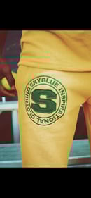 Image 2 of Yellow/ Lime Green Distressed Embroidery Stacked Suit