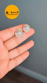 Image 3 of ADS2037-American Diamond Pearl Studs